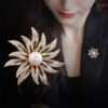 Sun flower brooch