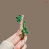 Bambo leaf brooch