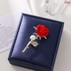 Red rose brooch
