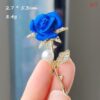 Blue Rose Brooch