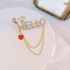 Hello brooch