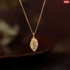 One Leaf Titanium Steel Necklace NC08 - Image 4