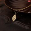 One Leaf Titanium Steel Necklace NC08 - Image 2