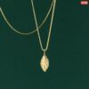 One Leaf Titanium Steel Necklace NC08 - Image 5