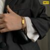 Titanium steel 18K gold thick bracelet BR23