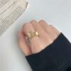 Double Butterfly Golden Ring set