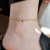 Hanging Small Biscuit 18K Gold Anklet Payel - Image 5