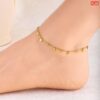 Hanging Small Biscuit 18K Gold Anklet Payel - Image 2