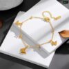Hanging Butterfly And Hanging Stone Bracelet ( 18K gold polis) - Image 2