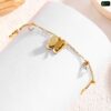 Hanging Butterfly And Hanging Stone Bracelet ( 18K gold polis) - Image 5