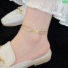 2 ball Butterfly 2 layer Anklet - Image 4