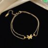 2 ball Butterfly 2 layer Anklet - Image 2