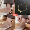 Double chain copper coin anklet payel - Image 3