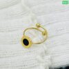 18K Gold Titanium steel ring