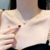 Solid Hollow Love Necklace NC91 - Image 2