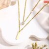 1 Stick, 1 Stone 2-Layer Chain Necklace - Image 5