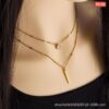 1 Stick, 1 Stone 2-Layer Chain Necklace