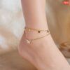 White & Multi-Color Butterfly Anklet - Image 2