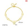 White & Multi-Color Butterfly Anklet - Image 4
