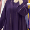 Premium Quality Turkish Party Burkha - Purple - Image 3