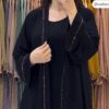 Premium Quality Turkish Party Burkha - Black - Image 3