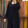 Premium Quality Turkish Party Burkha - Black - Image 2